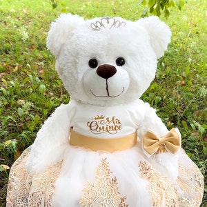 Quinceañera Bear, Quince Bear 22”, last quince doll, Última muñeca, mis quince años, XV dress, Last quince teddy bear, Personalized gift