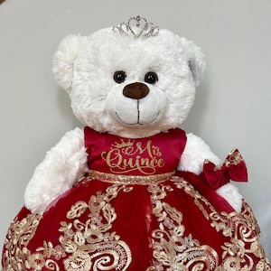 Quinceañera Bear, Quince Bear 22”, last quince doll, Última muñeca, mis quince años, XV dress, Last quince teddy bear, Personalized gift