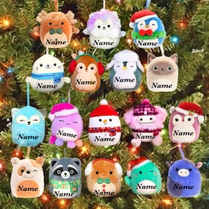 2025 Personalized Squishmallow Ornaments 4”, Personalized Ornaments, Christmas Decor, custom ornaments, Christmas gift, stocking stuffers