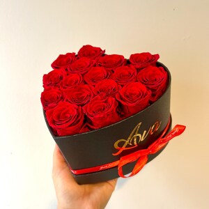 Real Preserved Rose Box, Forever Roses, Roses that last, Heart Shaped Rose Box, Personalized Gift, Valentine’s Day, Mother’s Day,Anniversary