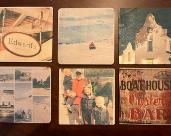 Custom photo wood coasters