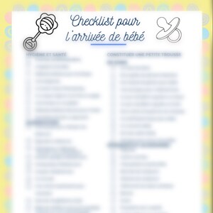 Baby arrival checklist