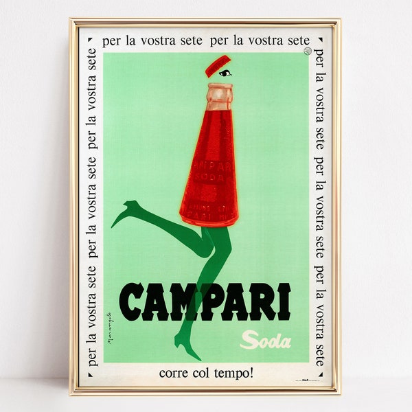 Campari Soda Vintage Print, Vintage Wall Art, Art Decor, Trendy Prints for Cocktail Enthusiasts,Museum quality print