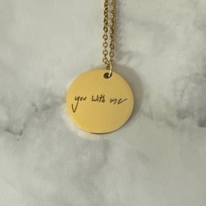 Billie Eilish Handwriting Necklace (Gold)