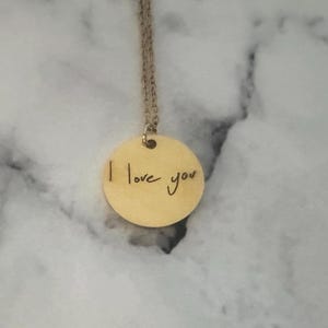 Billie Eilish Handwriting Necklace (Gold)