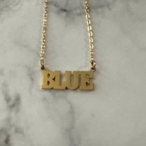Blue by Billie Eilish Necklace (Gold)