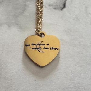 Ariana Grande Handwriting Necklace (Gold Heart)