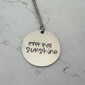 Ariana Grande Eternal Sunshine Handwriting Necklace (Silver)