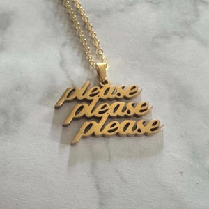 Please Please Please by Sabrina Carpenter Necklace (Gold)