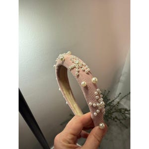 urban outfitters headband girly pearl clusters pink updo summer pretty femme O/S Bild 2