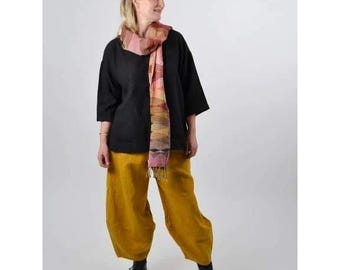 Bryn Walker Linen oversized boxy slow fashion black linen luxury resort SM NWOT