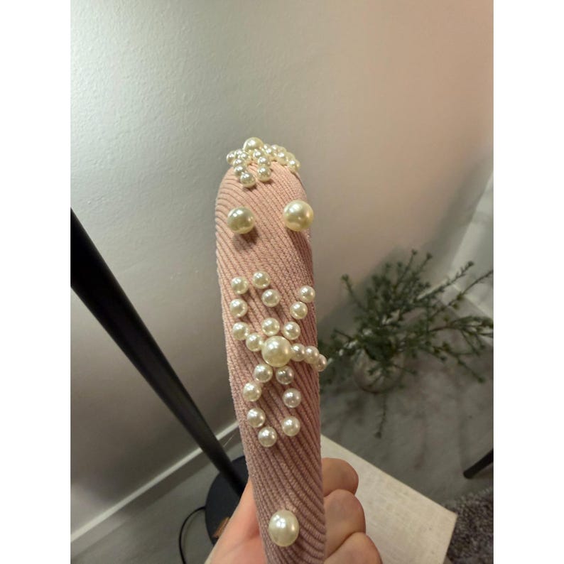 urban outfitters headband girly pearl clusters pink updo summer pretty femme O/S Bild 4