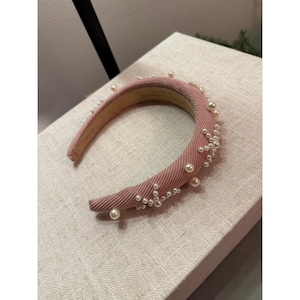 urban outfitters headband girly pearl clusters pink updo summer pretty femme O/S Bild 1