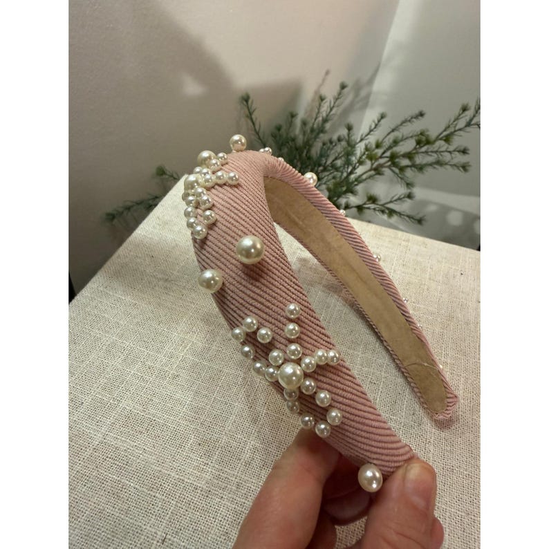 urban outfitters headband girly pearl clusters pink updo summer pretty femme O/S Bild 6