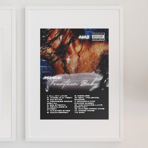 Amaarae Fountain Baby Album Cover Poster Digital Print, Music Wall Art, Tracklist Poster, Album Art Print