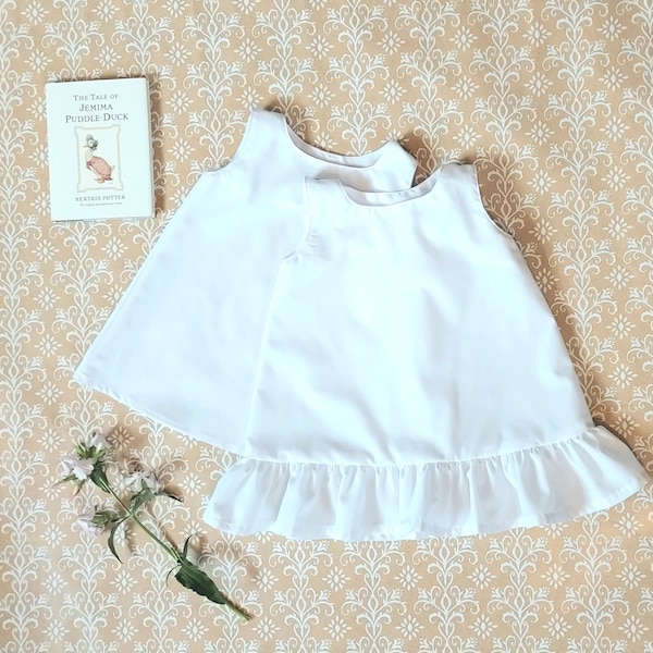 Baby slip white girls petticoat cream slip birthday outfit christening slip infant a-line modest