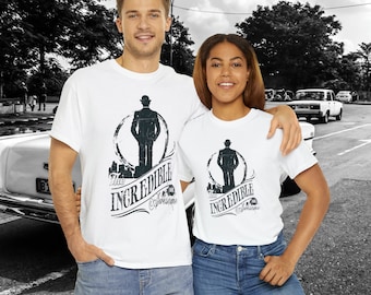 Camiseta estampada en blanco y negro para amante, camiseta de diseño increíble, regalo para amante, regalo para hermano, regalo para parejas, regalo de día especial