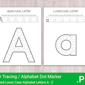 Letter Tracing Alphabet Dot Marker Upper and Lower Case | Alphabet Letters A - Z | Free Commercial Use