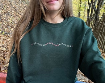 Be Kind Sweatshirt Be A Kind Human Positive Sweatshirts Gift Mental Health Sweatshirt Positive Sweatshirt Gifts Womens Sweatshirts