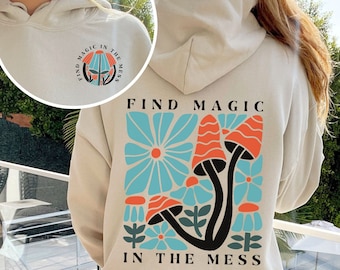 Mushroom Hoodie Mushroom Sweatshirt Magic Mushroom Sweater Goblincore Sweater Cottagecore Hoodie Mushroom Lovers Gift Cottage Core Hoodie