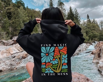 Mushroom Hoodie Mushroom Sweatshirt Magic Mushroom Sweater Goblincore Sweater Cottagecore Hoodie Mushroom Lovers Gift Cottage Core Hoodie