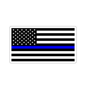 Thin blue line Back the Blue American Flag Stickers law enforcement  lives matter gift police laptop water bottle wife gift bumper sticker