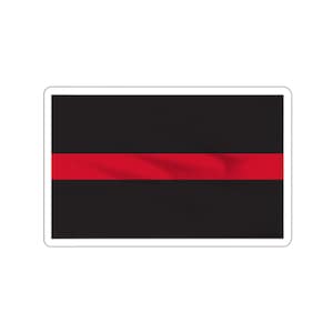 Thin Red line sticker firefighter department American first responder gift  stocking stuffer for him window decal laptop water bottle bumper