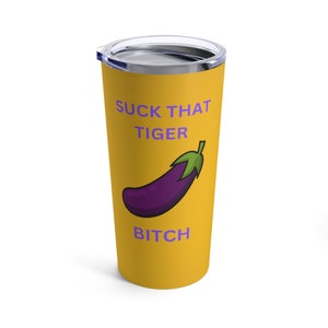 LSU STDB met speelhals aan de andere kant Tumbler 20oz tijgers Louisiana State voetbal paars en goud college geaux SEC Christmas