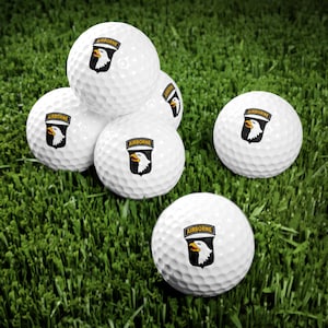 101st Airborne infantry division Golf Balls, 6pcs Golf gifts men PGA retirement military gear personalized retired soldier veteran retiree
