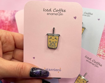 Iced Coffee Enamel Pin - Cute Pins - Cool Pins - Kawaii Pins