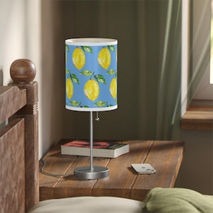 Lemon Pattern Table Lamp | Brighten Your Home Decor, Bedroom Lighting, Summer Vibe, Gift for Her, Unique Nightstand Accent