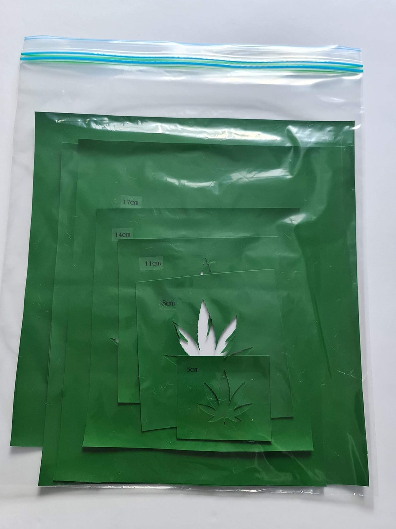 Vinyl Cannabis Leaf Stencil Pack