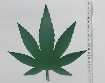 Paquet de feuilles de cannabis en vinyle de 18 cm