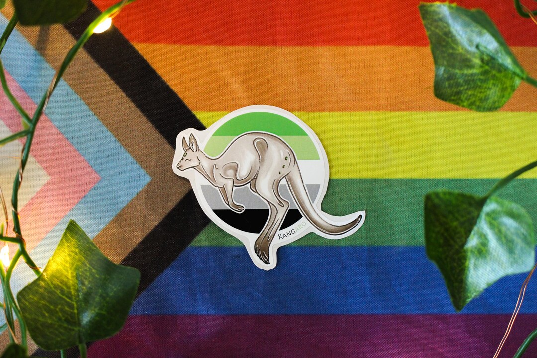 Aromantic Pride Stickers | the Kang-aro - Etsy