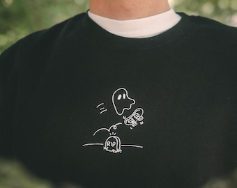 Embroidered Crew - Kickflip Ghost (RIP)