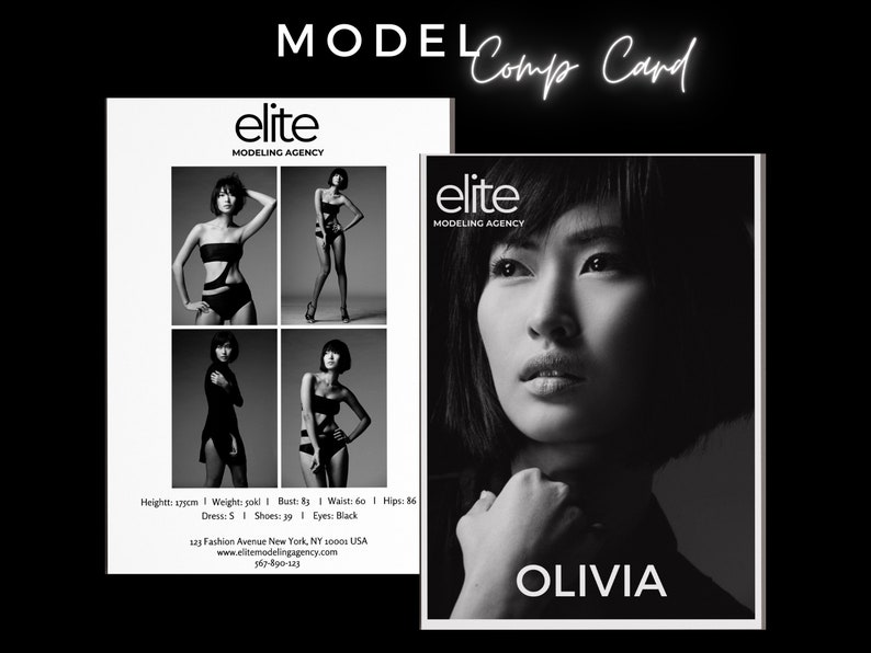 Model Comp Card, Comp Card Template, Zed Card, Zed Card for Models ...