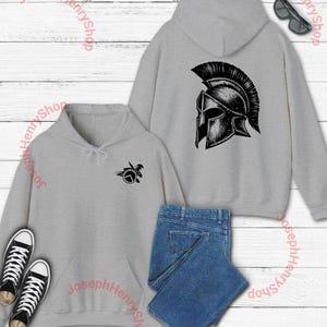 Warrior Spartan Gym Hoodie: Fitness Workout Pullover