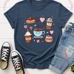 Coffee Lover Softstyle T-Shirt, Cute Cozy Tee Winter Design Gift, Unisex Shirt for Coffee Lovers, Fun Coffee Graphic Tee, Coffee Gift Idea