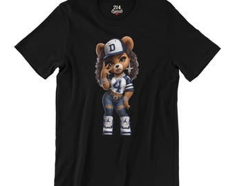 Dallas Girl Teddy Bear Graphic Tee or Hoodie: Urban Fashion