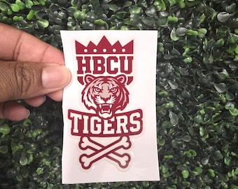 UV DTF HBCU Tigers Sticker Maroon & Grey