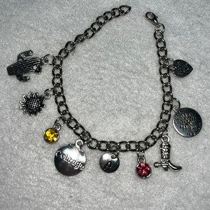 Silver Customizable Western Charm Bracelet