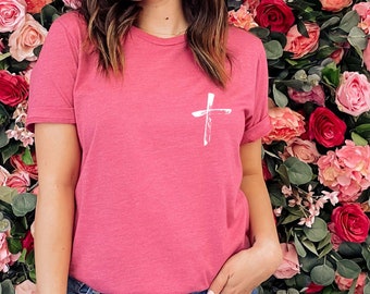 Faith Cross Shirt: Christian Gift, Jesus Based Tee