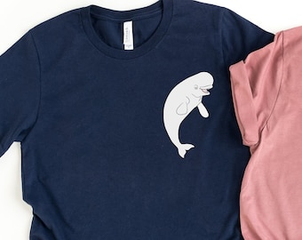 Beluga Whale T-Shirt: Marine Biology Gift, Ocean Lover Tee