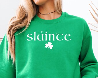Slainte Irish Shamrock Sweatshirt - St. Patrick's Day Shirt
