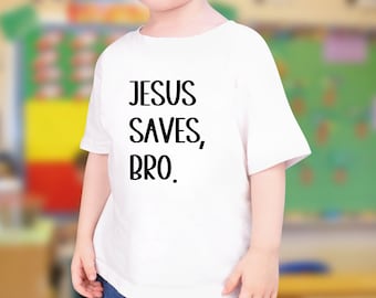 Jesus Saves Bro Shirt for Boys: Christian Kids Tee