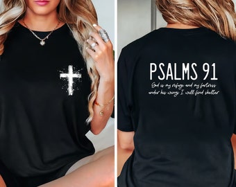 Psalms 91 Bible Verse Shirt: Christian Religious Gift