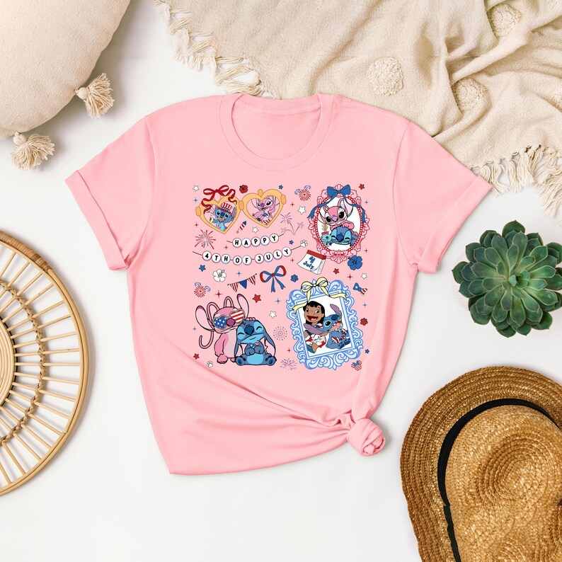 Lilo and Stitch 4th of July Shirt: Patriotic USA Graphic Tee image 5