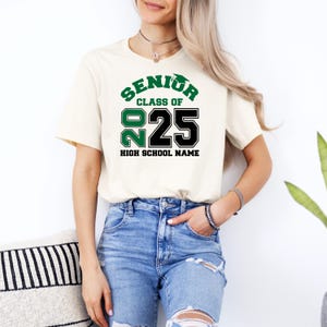 Senior Class of 2025 T-Shirt, Custom High School Graduation Shirt, Personalized Graduate Tee, Class of 25 Senior Gift, College Grad Outfit