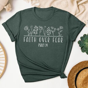 Faith Over Fear Sweatshirt: Psalm 34 Christian Sweater