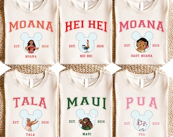 Moana Family Matching Shirt, Disney Moana Hei Hei Pua Maui Sweatshirt, Princess Disney Outfit, WDW Trip Tee, Vacation Gift